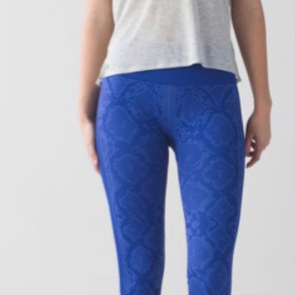 Lululemon Seamless Heathered Sapphire Blue Ebb to Street Pant Size 6 - Picture 2 of 4